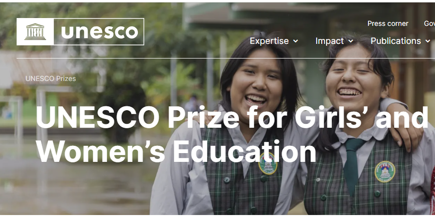 
	 UNESCO Prize for Girls and Women Education 
