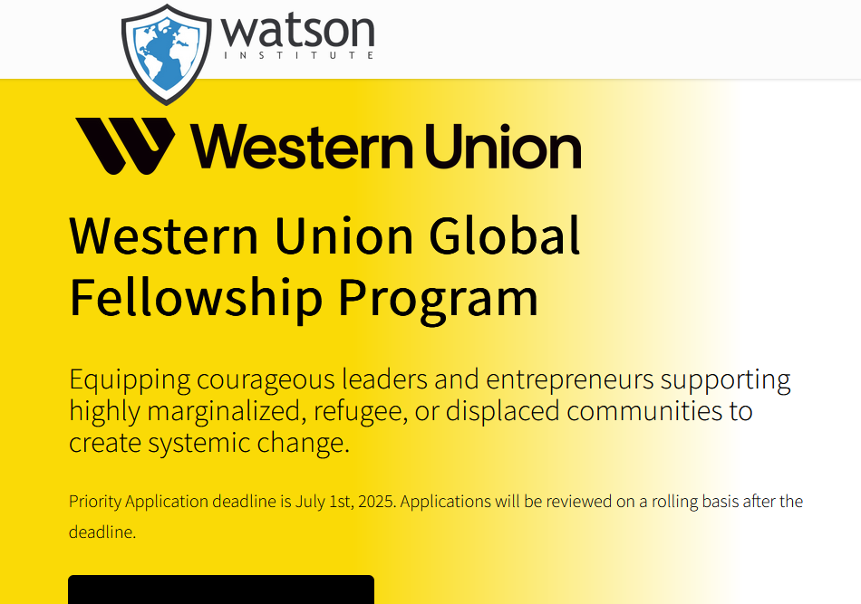 
	Western Union Foundation Fellowship Program (Global)

