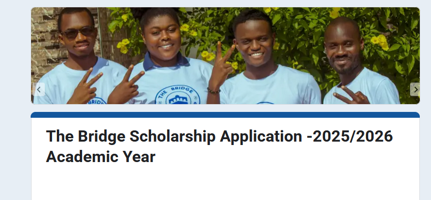 
	 2025 The Bridge Fully Funded Scholarship Program For Nigerians 
	
	 
