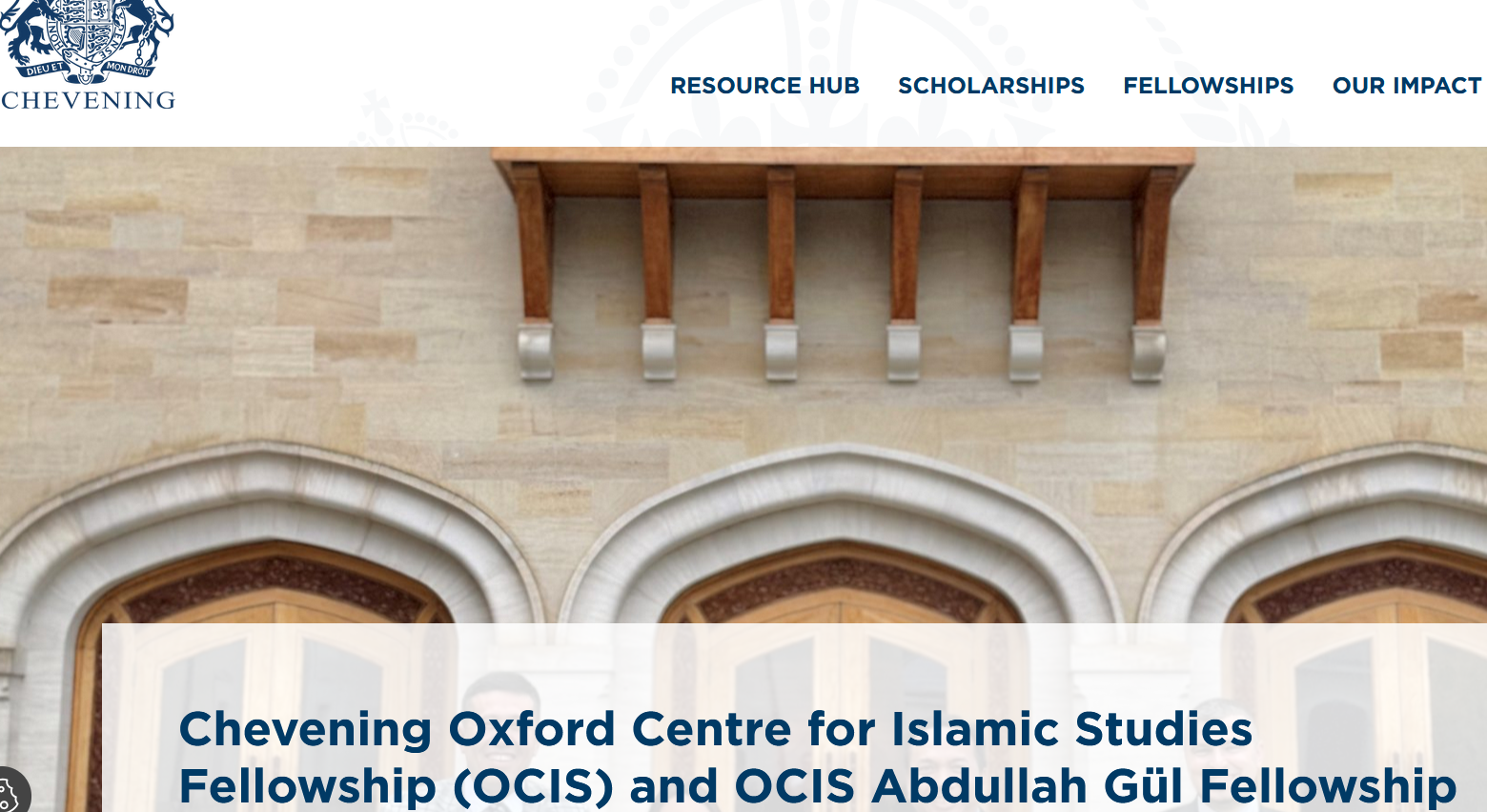 
	2026 Chevening OCIS (Oxford Centre for Islamic Studies) Fellowship Program UK 
