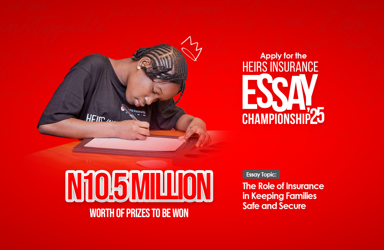 
	Heirs Insurance Essay Competition for High School Students
	 
