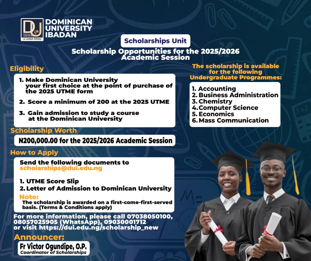 
	Dominican University Scholarships for Nigerians
